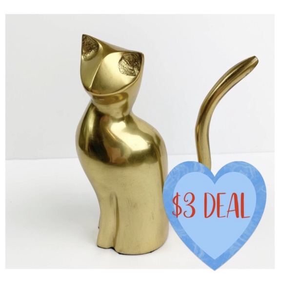 Target Gold Distressed Cat Ring Holder